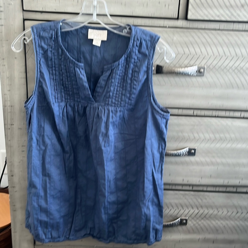 Loft blue boho top
